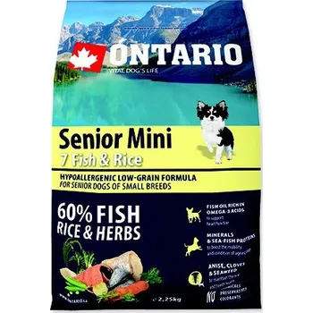 Ontario Senior Mini Fish/Rice, 2,25 kg