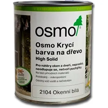 Mořidlo OSMO 2104 krycí barva na okna 0,75 L (Barva na dřevěná okna bílá 2104 vysoce kvalitní)