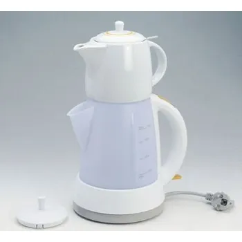 Rychlovarná konvice Mulex -tee expres kovnice na vodu i čaj světlemodrá (Art.Nr.: 290088 s porcelánovou konvicí )