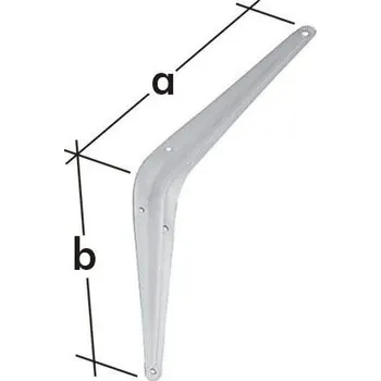 Držák na polici WS 100 konzola ocelová 100 x 75 mm (10kg) bílá (ws konzola, konzole na police, konzola policova, konzola na polici)