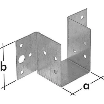 Tesařské kování Trámová botka lehká 41 x 70 x 45 WL7 (Trámový závěs)
