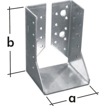 Tesařské kování Trámová botka uzavřená 80 x 210 x 75 WBZ29 (Trámový závěs)