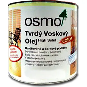 impregnace na dřevo OSMO tvrdý voskový olej barevný 0,75 L (Nátěr pro prkna z masiv. dřeva, selská prkna, palubkové a korkové podlahy)