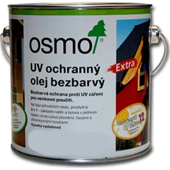 Mořidlo OSMO 410 UV ochranný olej 0,75 L interiér (Olej bezbarvý nátěr na dřevo pro fasády, zahradní domky, ploty)