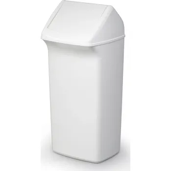 Odpadkový koš Koš, Výkl. Poklop - DURABIN SQUARE 40 - Bílý