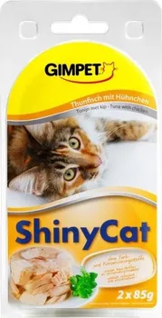 Krmivo pro kočku GimCat Shiny konzerva tuňák/kuře 2 x 70 g