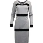 Šaty CILIA Drm - Favab šedá s černou krajkou L