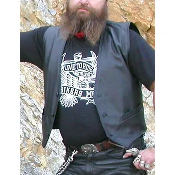 Moto vesta Bikers Mode Kožená Vesta Klasika F - 01