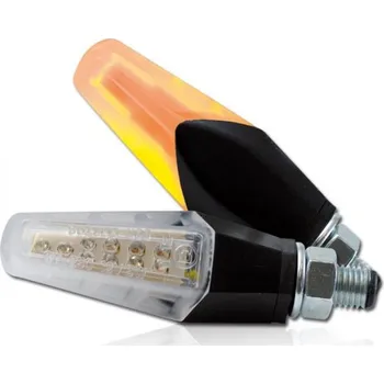 Osvětlení pro motocykl Led moto blinkry Freeze, černé, bílé sklo, homologované