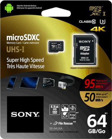 Sony QDG64E SDHC 64 Go UHS-II U3 V90 Classe 10