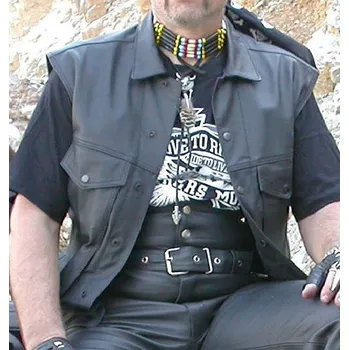 Moto vesta Bikers Mode Kožená Vesta VR