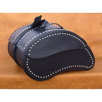 Zavazadlo na motocykl Kožené moto brašny S20 s nýty, 57 x 34 x 18,5cm