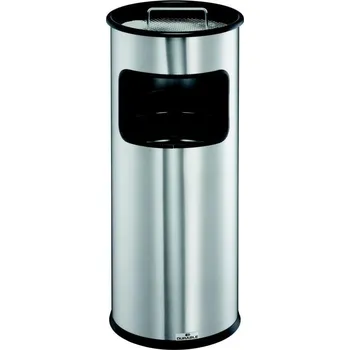 Popelník Kovový koš s popelníkem 17+2 l - Nerez