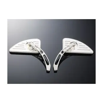 Zrcátko pro motocykl Zpětné zrcátko motocyklu Highway Hawk Tech Glide Teardrop - Levé, zakřivená nožička