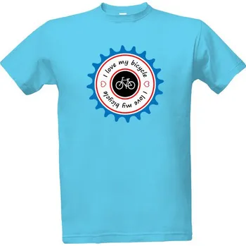 Tričko s potiskem I love my bicycle pánské