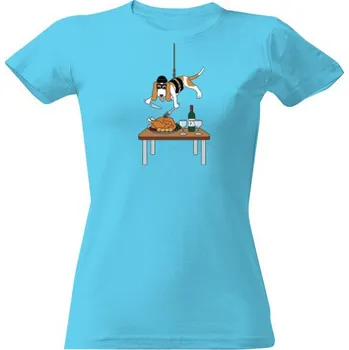 Dámské tričko Tričko s potiskem Pes zloděj dámské