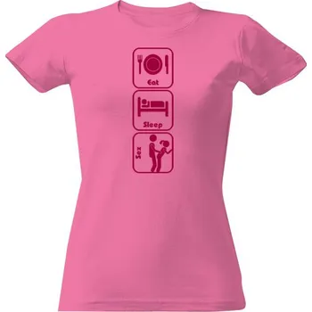 Dámské tričko Tričko s potiskem Eat, sleep, sex dámské