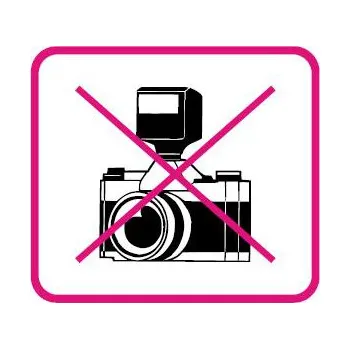 Značení Symbol - zákaz fotografování, samolepka