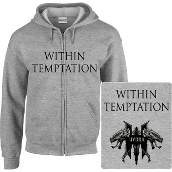 Pánská mikina šedivá mikina s kapucí a zipem Within Temptation - Hydra