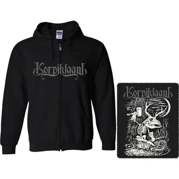 Pánské oblečení mikina s kapucí a zipem Korpiklaani - Deer