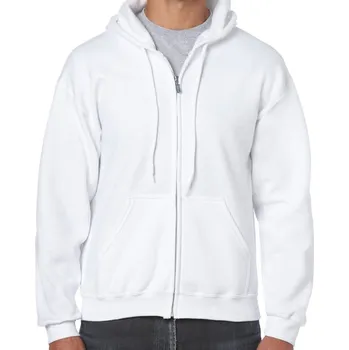 Pánská mikina mikina na zip bílá barva
