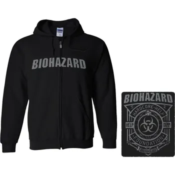 Pánské oblečení mikina s kapucí a zipem Biohazard - Hardcore Help Foundation