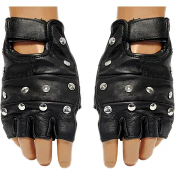 Rukavice kožené rukavice s plochými cvoky