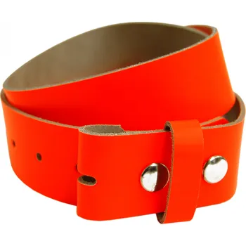 Opasek kožený opasek bez přezky neonově oranžový