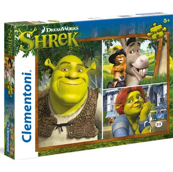 Puzzle Clementoni Puzzle Supercolor Shrek 3 x 48 dílků