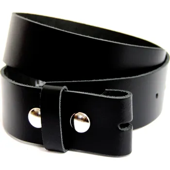 Opasek kožený opasek bez přezky černý