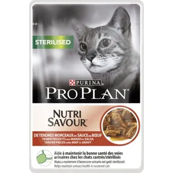 Krmivo pro kočku Purina Pro Plan Nutrisavour Cat Sterilised hovězí, 85 g