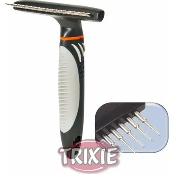 Kartáč pro zvířata Hrablo dlouhá srst s antiskuzovou rukojetí 10x15cm,zuby 2 cm