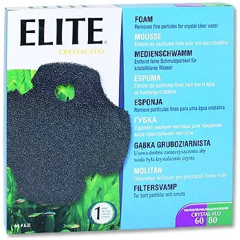 Akvarijní filtr Náplň molitan Elite Crystal Flo 60, 80 1ks VÝPRODEJ