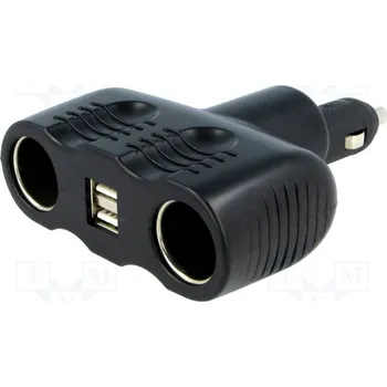 Autorádio Automobilový napájecí zdroj; 10A; 12V/2x4A,5V/2x2A; černá