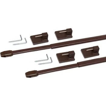 Vitrážka na záclony 80-140 cm hnědá