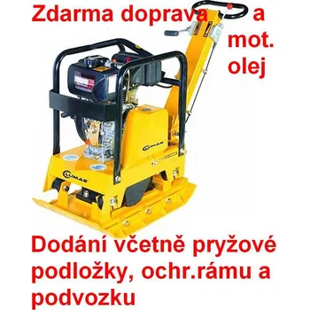 hutnicí technika Lumag RP 160 HP vibrační deska s podvozkem gumou a bočním rozšířením