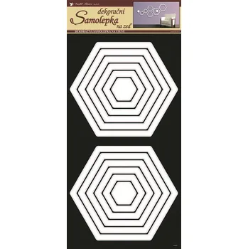 Samolepící dekorace Anděl Samolepky na zeď šestúhelníky bílé 1333, 69x32 cm