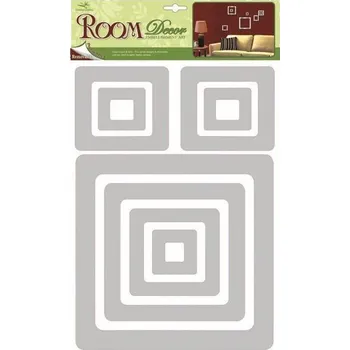 Samolepící dekorace Anděl Samolepky na zeď čtverce 3D-EVA,stříbrný gliltr 1329, 49,5x29x0,4cm