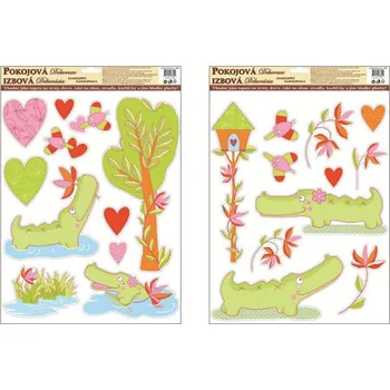 Samolepící dekorace Anděl Samolepky na zeď krokodýli 506, 42x30 cm Samolepky na zeď: 2. KROKODÝLI NA TRÁVNÍKU