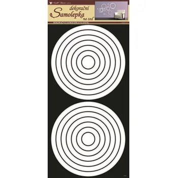 Samolepící dekorace Anděl Samolepky na zeď kruhy bílé 1331, 69x32 cm