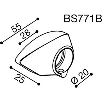 Zrcátko pro motocykl Rizoma Montážní adaptér BS771B pro zpětná zrcátka RIZOMA do kapotáže - pro motocykly YAMAHA YZF R6, černý Černá