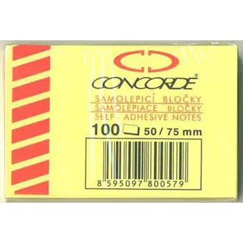 Samolepící bloček Samolepici bločky Concorde 50x75 100 listů