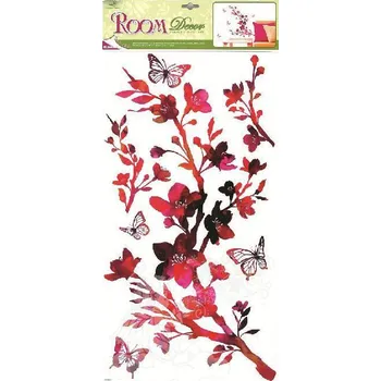 Samolepící dekorace Anděl Samolepky na zeď větev rubínová 935, 69x32cm