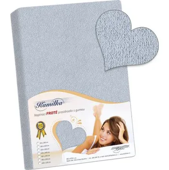 Prostěradlo Bellatex froté prostěradlo Kamilka, Šedá 180 x 200 cm