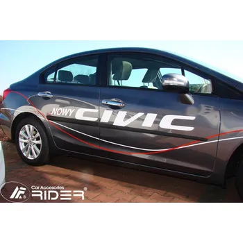 Lišta karosérie Boční lišty dveří Honda Civic IX 5D sed 2012-2015 • Rider