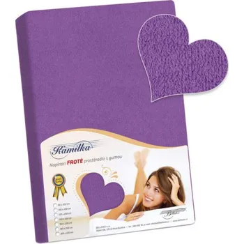 Prostěradlo Bellatex froté prostěradlo Kamilka, Tmavě fialová 180 x 200 cm