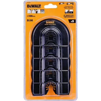 Pilový plátek DT20729 DeWALT Srovnávací pilové listy na dřevo a PVC 100 mm, sada 5 ks
