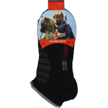 80-92-Chl. kotníkové ponožky proužek Design Socks -černá barva