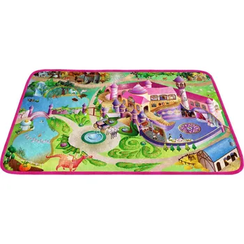 Koberec Vopi Dětský koberec Ultra Soft Zámek 70x95 cm, modrozelený