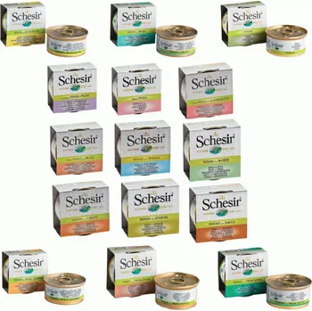 Krmivo pro kočku Schesir Broth konzerva kuře/krevety 70 g